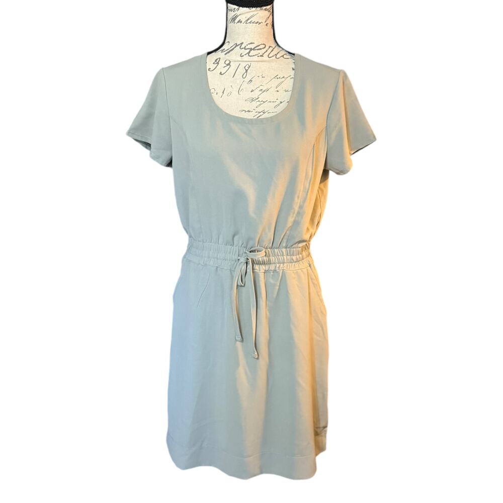 32 Degrees Cool Gray Round Neck Elastic Waist Dress Small NWOT